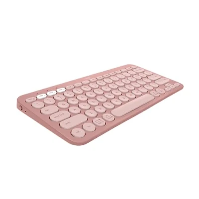 Afbeelding van Draadloos toetsenbord Logitech K380s Roze Qwerty Spaans