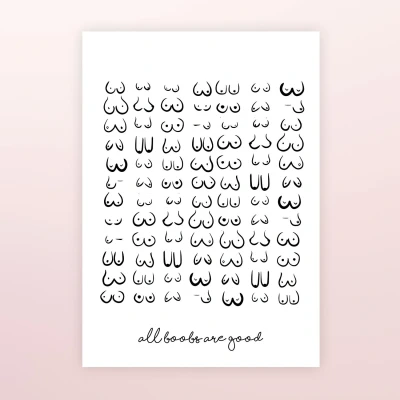 Afbeelding van Poster All Boobs Are Good A2 Formaat