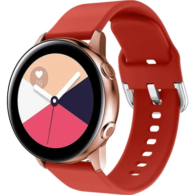 Afbeelding van iMoshion bandje Geschikt voor Samsung Galaxy Watch Active 2 (44mm) / (40mm) (42mm) 40 mm 3 41mm Siliconen Rood