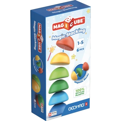 Afbeelding van Geomag Magicube Blocks Recycled Stacking 6 pcs