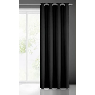 Afbeelding van Eurofirany Rita effen glad gordijn 8 moderne ogen, slaapkamer, woonkamer, kinderkamer, 1 stuk, polyester, rood, 140 x 250 cm