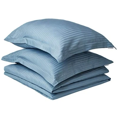 Afbeelding van Heckett &amp; Lane Stripe Dekbedovertrek Litsjumeaux 240x200/220 cm Colonial Blue
