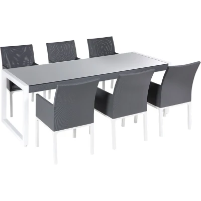 Afbeelding van Beliani BACOLI Tuinset voor 6 Grijs Aluminium