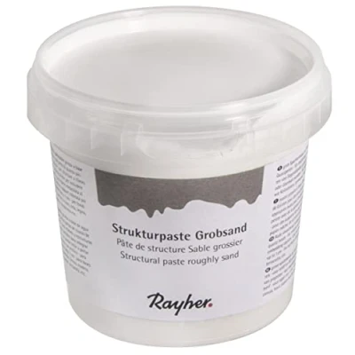 Afbeelding van Rayher Groskorrelige structuurpasta, wit, 1 pot, 500 g, modelleren, reliëf, creatieve kunst 38934000