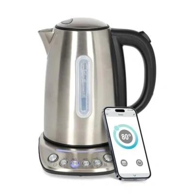 Afbeelding van Nedis SmartLife Waterkoker Wi Fi 1.7 l Roestvrij Staal 70,80,90,100 C Temperatuurindicator 360 graden draaibaar Verborgen verwarmingselement Strix controller Android / IOS