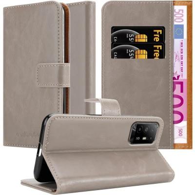 Afbeelding van Cadorabo Hoesje geschikt voor Oppo A94 5G in CAPPUCCINO BRUIN Beschermhoes met magnetische sluiting, standfunctie en kaartvakje Book Case Cover Etui