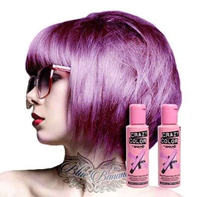 Afbeelding van Crazy Color Haarverf voor semi permanent haar, 100 ml, lavendelpaars, 2 stuks