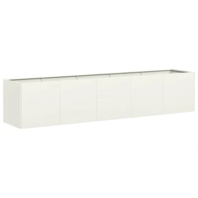 Afbeelding van vidaXL Plantenbak 40x40x40 cm koudgewalst staal wit