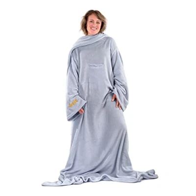 Afbeelding van Snug Rug DELUXE deken met mouwen Lila TV Plaid Warmte