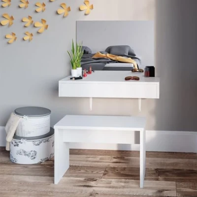 Afbeelding van Vicco kaptafel bankje , Wit, 70 cm voor