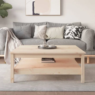 Afbeelding van Salontafel 100x100x40 cm massief grenenhout