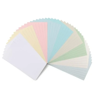 Afbeelding van Florence Cardstock Papier Linnenstructuur 27x13,5cm Pastel 45 stuks
