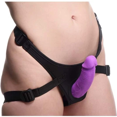 Afbeelding van XR Brands Double Charmer Silicone Dildo with Harness