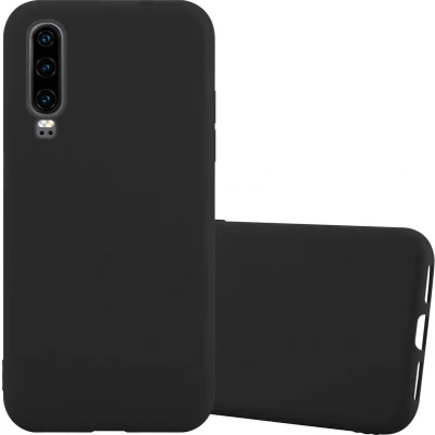Afbeelding van Cadorabo Hoesje geschikt voor Huawei P30 in CANDY ZWART Beschermhoes gemaakt van flexibel TPU silicone Case Cover