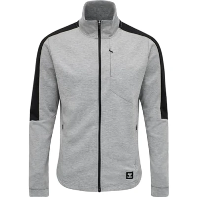 Afbeelding van Hummel Hmltropper Sweater met rits, Heren, Maat: Small, Grey melange