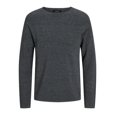Afbeelding van Jack &amp; Jones Jjehill CREW NECK NOOS Trui, Heren, Maat: Large, Dark grey melange