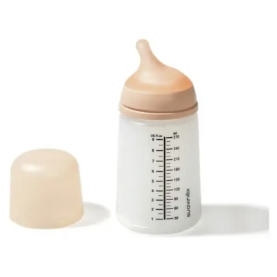 Afbeelding van Suavinex Anti koliek Siliconen Fles Medium Flow 270 ml Light