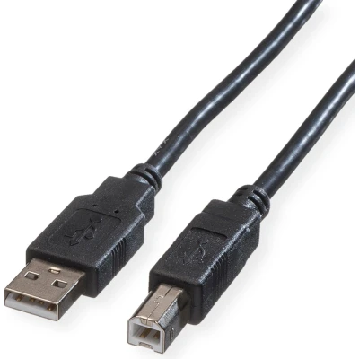 Afbeelding van ROLINE USB 2.0 Kabel, type A B, zwart, 4,5 m