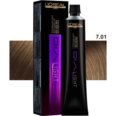 Afbeelding van L&#039;Oreal DiaLight Color 50ml DL 7/01 Milkshake Natuur As Blond