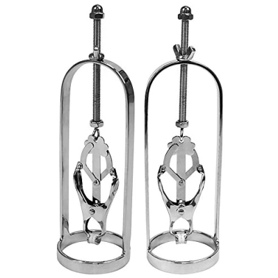 Afbeelding van Rimba Bondage Play Tepelklemmen Tepel Stretchers Met Japanse Clover Klemmen