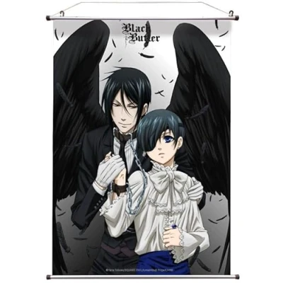 Afbeelding van Black Butler Angel Ciel and Sebastian Wall Scroll 60 x 90 cm Anime Poster Kuroshitsuji