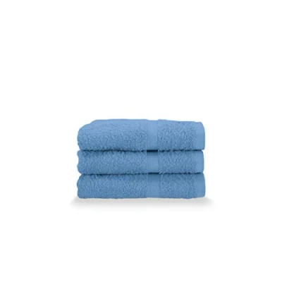 Afbeelding van Gabel Set van 3 gastendoekjes puur hydrofiel katoen, 40 x 60 cm, blauw
