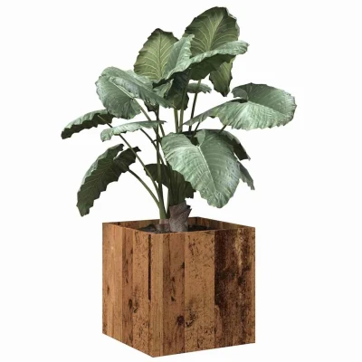 Afbeelding van vidaXL Plantenbak 40x40x40 cm bewerkt hout oud houtkleurig