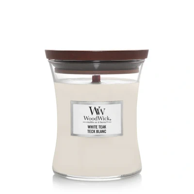 Afbeelding van WoodWick Geurkaars Medium White Teak 275 gr