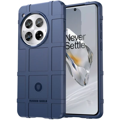 Afbeelding van iMoshion Hoesje Geschikt voor OnePlus 12 Siliconen Rugged Shield Backcover Donkerblauw