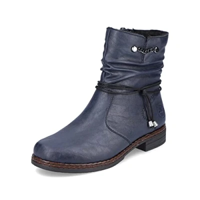 Afbeelding van Rieker 75160 korte laarzen voor dames, Blauw