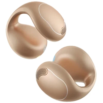 Afbeelding van soundcore by Anker C40i Draadloze Open Ear Oordopjes Zwart Earbuds clip on, flexibel joint design, knopbediening, lichtgewicht comfort, stabiele pasvorm met bevestigbare grips, uitgebreide drivers voor een helder geluid Goud