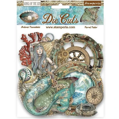 Afbeelding van Stamperia Songs of the Sea Die Cuts Creatures (55pcs) (DFLDC84)