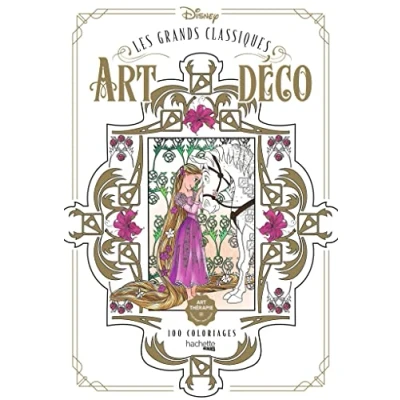 Afbeelding van Disney Les Grands Classiques Art Deco 100 Coloriages Hachette Kleurboek voor volwassenen