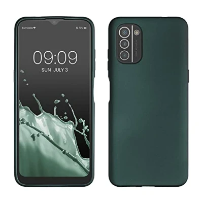 Afbeelding van kwmobile telefoonhoesje geschikt voor Nokia G21 / G11 Hoesje smartphone Back cover in metallic petrol