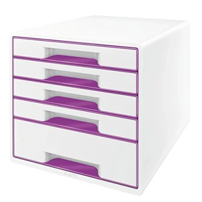 Afbeelding van Ladenblok Leitz WOW 5 laden wit/paars
