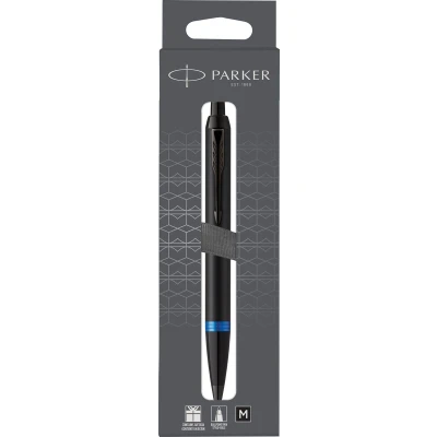 Afbeelding van Balpen Parker IM black blue vibrant ring medium blister