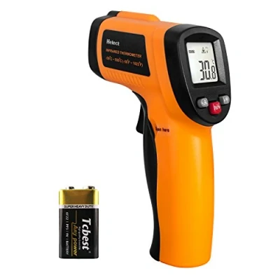 Afbeelding van Helect Infraroodthermometer, contactloze laserthermometer, van 50 C tot 550 C, LCD display met achtergrondverlichting (niet voor mensen)