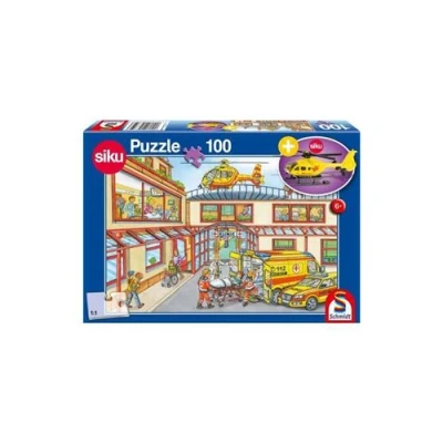 Image de Puzzle Avec modele Siku SCHMIDT SPIELE HÃ©licoptere de sauvetage 100 pieces