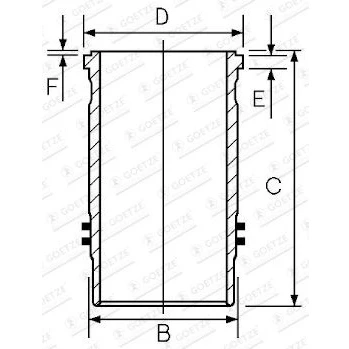 Afbeelding van GOETZE ENGINE 15 450590 00 Cilindervoering