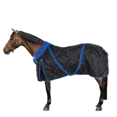 Afbeelding van Catago Staldeken 300g Zwart/Blauw 145/195