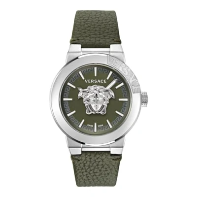 Afbeelding van Versace Medusa Infinite Gent VE7E00123 Horloge Leer Groen Ø 43 mm