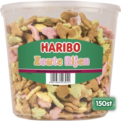 Afbeelding van Haribo Zoute Rijen 150stuks
