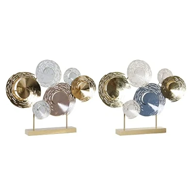 Afbeelding van Decoratieve figuren DKD Home Decor Metaal Abstract (2 pcs) (65.4 x 9 51 cm)