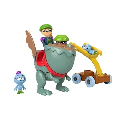 Afbeelding van Fisher Price Gus The Knight Minus Drag &amp; of Shadows, met katapult, draak, figuren, geïnspireerd op de animatieserie, kinderspeelgoed, HGP55
