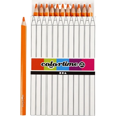Afbeelding van Colortime Kleurpotloden, vulling: 5 mm, oranje, Jumbo, 12 stuks