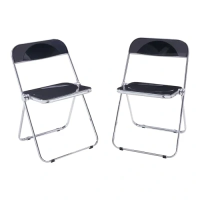 Afbeelding van Klapstoel set van 2 Pornainen 74x46x47 cm zwart [en.casa]