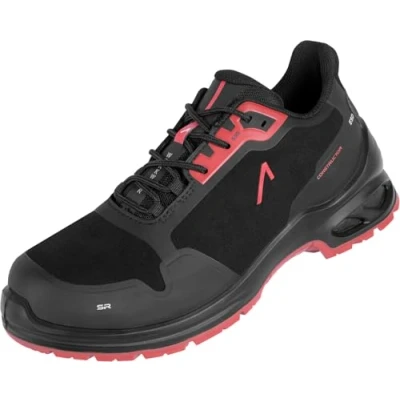 Afbeelding van ACE Constructor S3 Werkschoenen, licht, antislip, waterdicht, veiligheidsschoenen voor dames en heren, Zwart/Rood, 45 EU