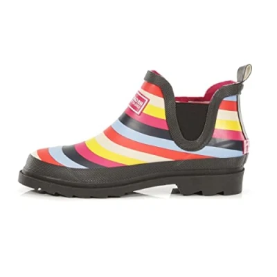 Afbeelding van Regatta Lady Harper Gevoerde Regenlaarzen Tot De Enkels Outdoorlaarzen Vrouwen Blauw Rood Geel Wit