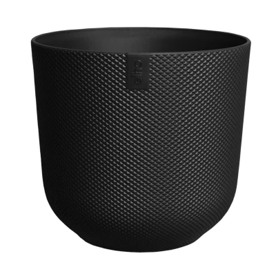 Afbeelding van Elho Jazz Rond 16 Bloempot voor Binnen Woonaccessoire van 100% Gereycled Plastic Living Black