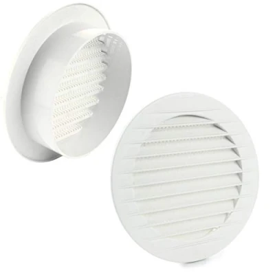Afbeelding van MKK 17969 Ventilatierooster, buitenrooster Met insectengaas Wit, grijs, bruin 60, 70, 80, 90, 100, 120, 125, 150 mm Ø 100